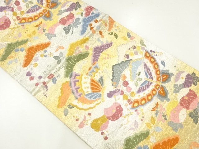 JAPANESE KIMONO / FUKURO OBI / SILK / WOVEN TRADITIONAL PATTERN